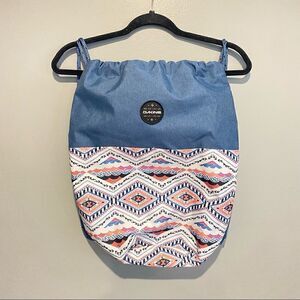 Dakine Boho Aztec Drawstring Backpack Nylon Festival Gym‎ Travel Bag
